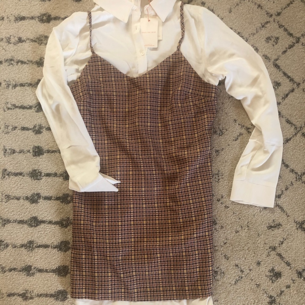 Plaid Suspender Dress - NWT
